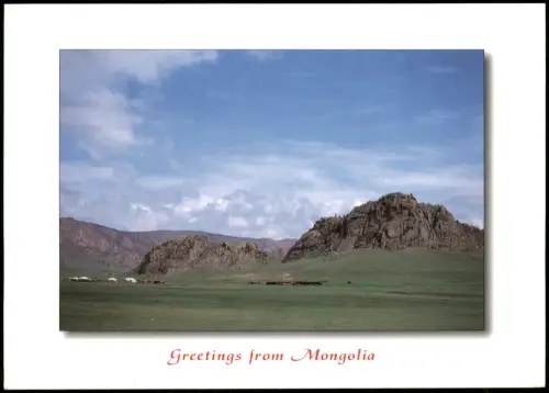 Postcard .Mongolei MONGOLIA Mongolei Felsen-Landschaft Asien Asia 2000