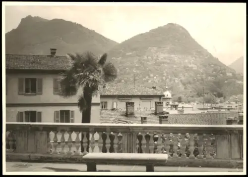 Foto Lugano Panorama-Ansicht Fotokarte 1960 Privatfoto