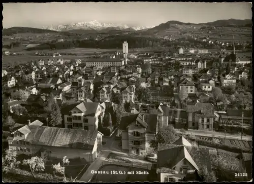 Ansichtskarte Gossau Panorama Totalansicht 1955