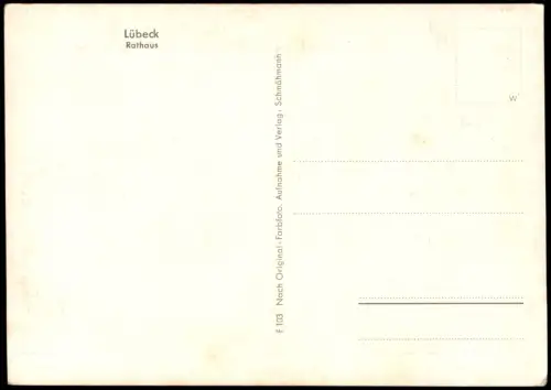 Ansichtskarte Lübeck Partie am Rathaus 1940