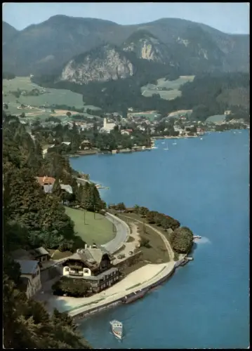 Sankt Gilgen St. Gilgen Panorama Ansicht Blick Hotel Lueg am Wolfgangsee 1955