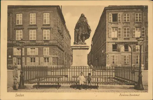 CPA Sedan Sedan Jurenne-Denkmal 1917   1. Weltkrieg Feldpoststempel