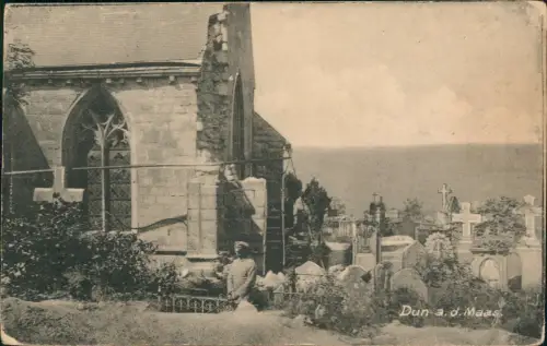 Ansichtskarte  Feldpostkarte 1. WK Dun a.d. Maas 1917   Feldpoststempel