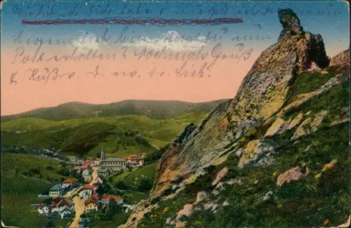 Ansichtskarte  Feldpostkarte 1. WK Vogesen Westfront 1917   Feldpoststempel