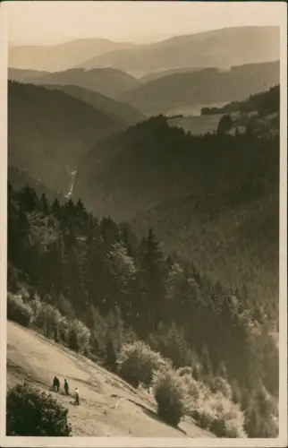 Ansichtskarte Ernstthal-Lauscha Panorama 1935   Bahnpoststempel Zug Z 755