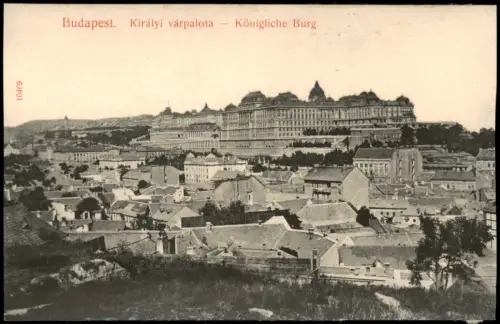 Postcard Budapest Királyi várpalota Königliche Burg. 1914