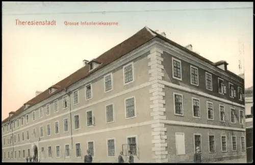 Postcard Theresienstadt Terezín Grosse Infanteriekaserne. 1916