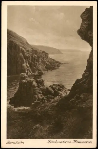 Postcard Bornholm Lovehovederne-Hammeren Umlandansicht 1920