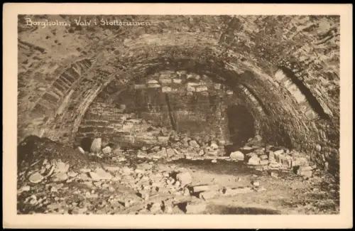 Postcard Borgholm Borgholm, Valv i Slottsruinen 1920