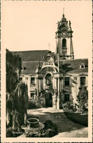 Ansichtskarte Dürnstein Ortsansicht Stiftshof 1939