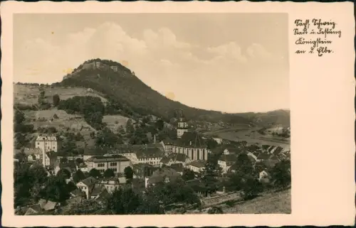 Königstein (Sächsische Schweiz) Panorama mit Festung Königstein 1940