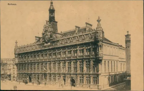 CPA Valenciennes Rathaus | Hôtel de Ville Straßenpartie 1915