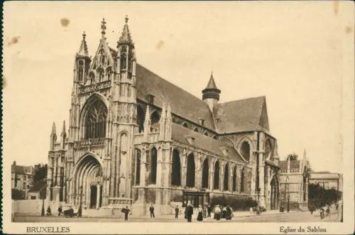 Postkaart Brüssel Bruxelles Eglise du Sablon 1915