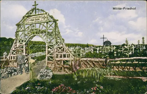 Militär Propaganda 1.WK Erster Weltkrieg Friedhof im Felde 1915