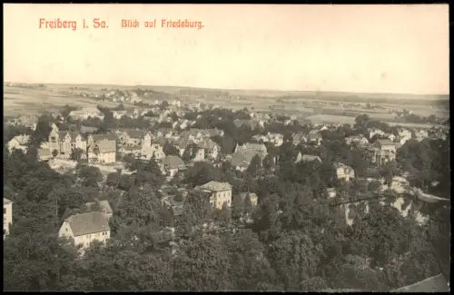 Ansichtskarte Freiberg (Sachsen) Blick auf Friedeburg 1912