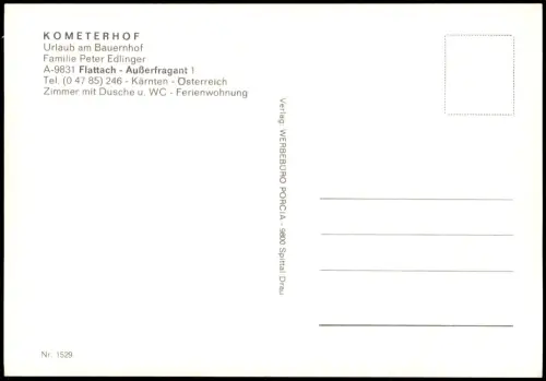 Ansichtskarte Flattach Kometerhof 1979