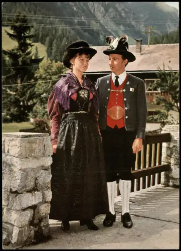 Ansichtskarte .Tirol Paar in Trachten aus dem Lechtal 1983
