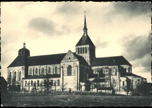 Saint-Benoît-sur-Loire Basilika der Abtei Saint-Benoît de Fleury, Südansicht 1950