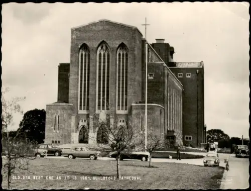 Postcard Guildford Kathedrale von Guildford, Westansicht 1961