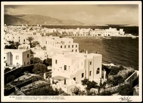 Mykonos Μύκονος Mykonos THE BRIDE OF THE AEGEAN SEA Ortspanorama 1940