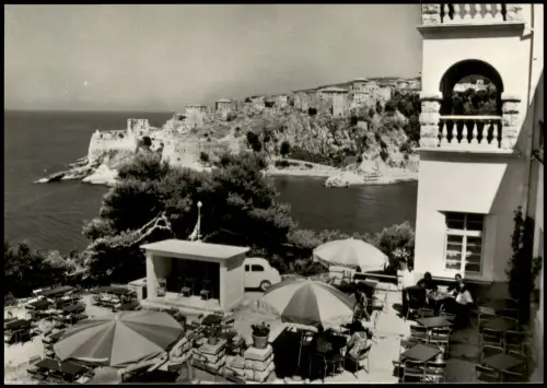 Postcard Ulcinj Улцињ Blick von einer Terrasse auf die Altstadt 1965