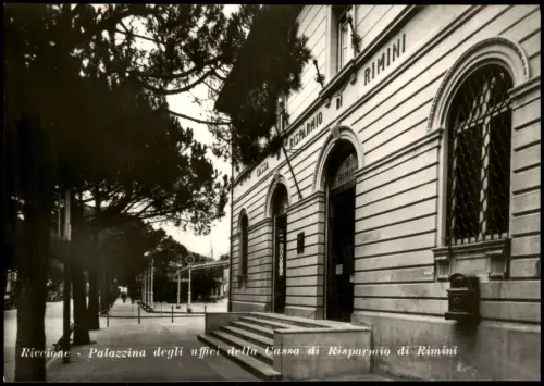 Riccione Palazzina degli uffici della Cassa di Risparmio di Rimini 1955