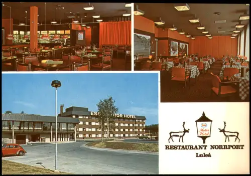 Postcard Luleå Esso Motor Hotel und Restaurant Norrport 1970
