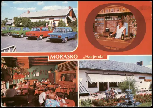 Postcard Morasko-Posen Morasko Poznań Restauracja Hacjenda, Morasko 1980