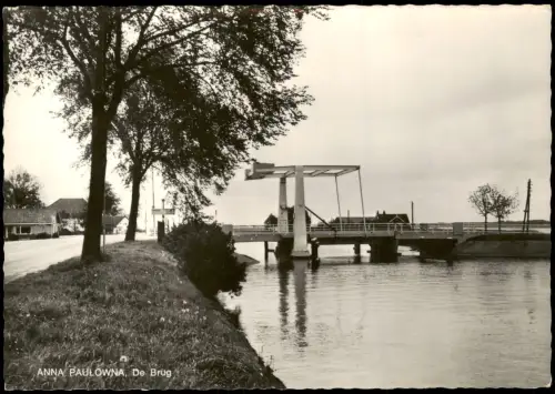 Postkaart Anna Paulowna-Hollands Kroon Klappbrücke über einen Kanal 1970