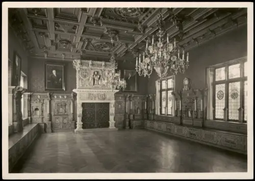 Ansichtskarte Lübeck Rathaus, Kriegsstube 1930