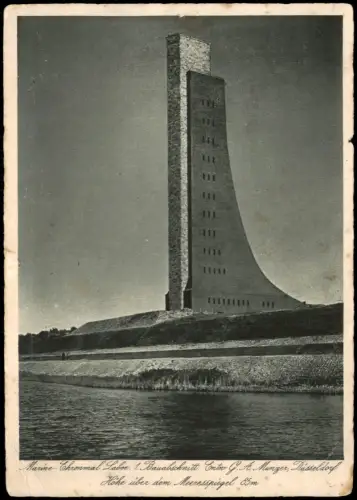 Ansichtskarte Laboe Marine-Ehrenmal, 1. Bauabschnitt 1930