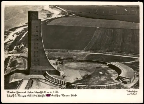 Ansichtskarte Laboe Marine-Ehrenmal Laboe, Luftaufnahme 1938