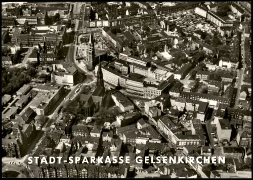 Gelsenkirchen Luftbild Gelsenkirchen mit Propsteikirche St. Augustinus 1969