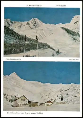 Kurzras-Schnals Maso Corto Senales Gasthof Pension Kurzras Schwemserspitze 1960