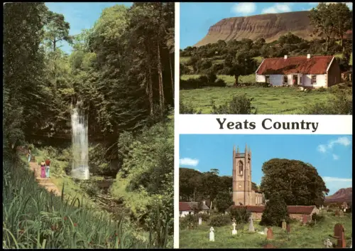 .Irland Yeats Country mit Ben Bulben, Glencar Waterfall Drumcliffe Church 1985