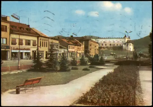 Postcard Altsohl Zvolen Straßen-Ansicht Pohlad namestie SNP 1969