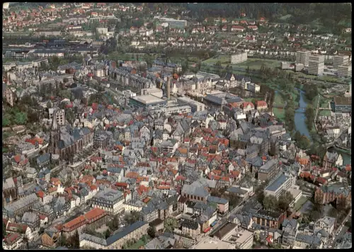Ansichtskarte Marburg an der Lahn Luftbild Luftaufnahme 1980