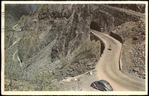 Norwegen Norge NORGE Måbødalen NORWAY The valley Måbødalen, Auto VW Käfer 1963
