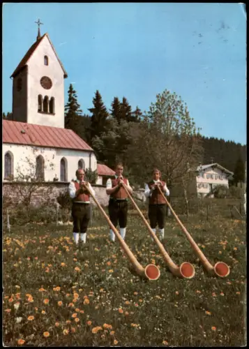 Ansichtskarte Diepholz Musik & Musikanten: Diepolzer Alphornbläser 1977