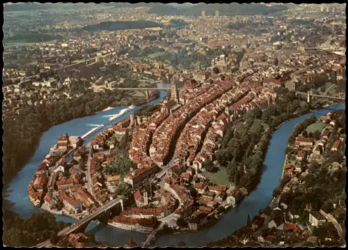 Bern (Schweiz) Berne Luftbild Flugzeug-Aufnahme Luftaufnahme 1966