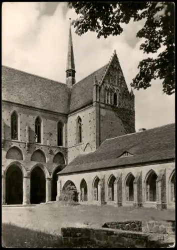 Ansichtskarte Chorin Kloster 1963   mit DDR-Landpoststempel HIRSCHFELDE