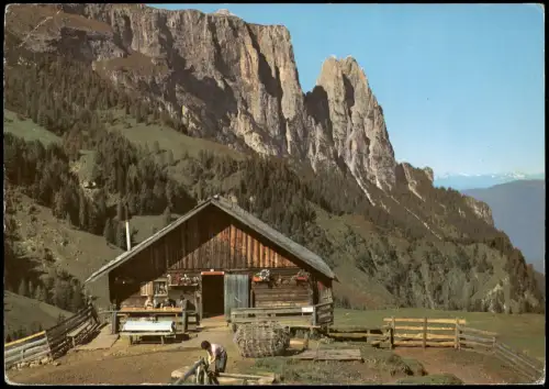 Seiser Alm SALTNERHÜTTE TSCHABIET Alpe di Siusi Seiser  Südtirol 1965