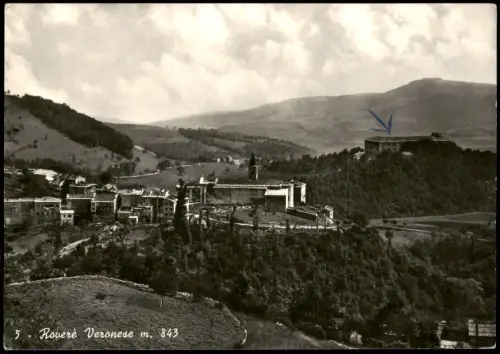 Cartolina .Italien Italia Italien Panorama-Ansicht Rovere Veronese 1955