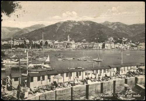 Cartolina Rapallo Panorama-Ansicht Vista dal molo 1957