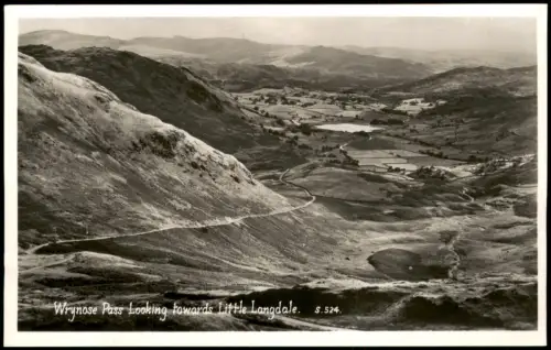 .Großbritannien Wrynose Pass Looking towards Little Langdale 1959