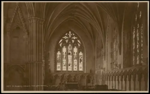 Postcard St. Albans St. Albans Abbey Lady Chapel 1920