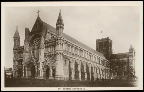 Postcard St. Albans ST. ALBANS CATHEDRAL Kathedrale Kirche 1920