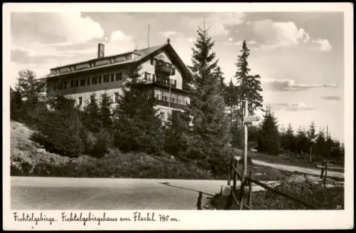 Ansichtskarte  Fichtelgebirge Fichtelgebirgshaus am Fleckl 1940