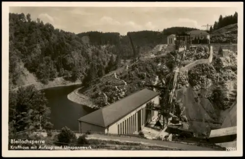 Saalburg-Ebersdorf Saale Bleilochtalsperre Krafthaus  Aufzug Umspannwerk 1933