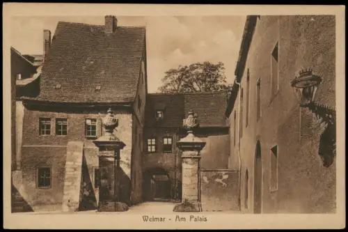 Ansichtskarte Weimar Partie Am Palais Gebäude-Ansicht 1910